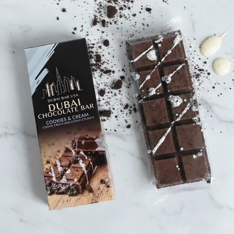 Dubai Bars USA Cookies and Cream chocolate bar
